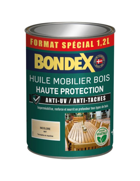 Bondex huile mobilier bois 1.2l incolore - BONDEX