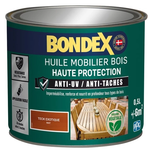 Bondex huile mobilier 0.5l teck - BONDEX
