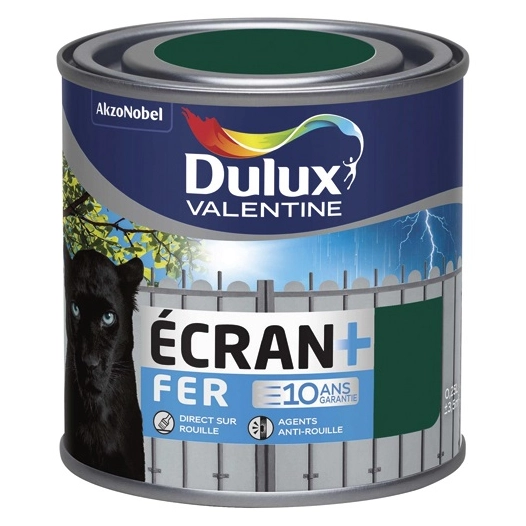 Peinture Ecran fer brillant 0.25l vert basque - DULUX VALENTINE