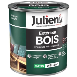Peinture Julien bois microporeux vert basque 0l5 - JULIEN