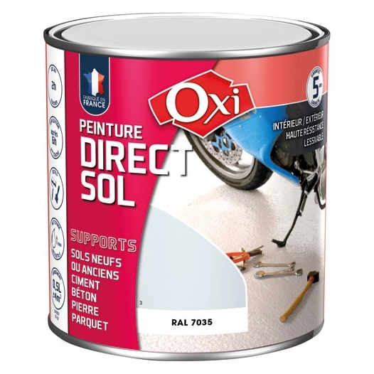 Peinture direct sol 500ml gris clair - OXI