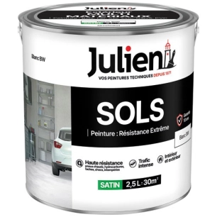 Peinture Julien sols extrême blanc base white 2.5l - JULIEN