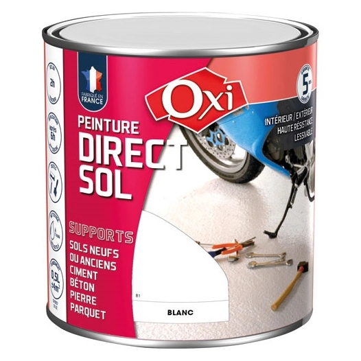 Peinture direct sol 500ml blanc - OXI