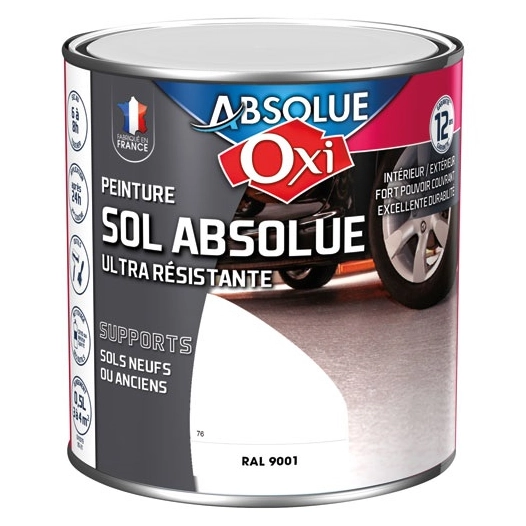 Sol absolue 0.5l blanc crème RAL 9001 - OXI