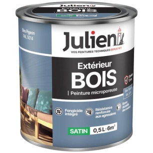 Peinture Julien bois microporeux bleu pigeon 0.5l - JULIEN