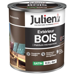 Peinture Julien bois microporeux brun normandie 0.5l - JULIEN