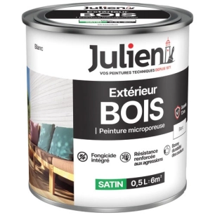 Peinture Julien bois microporeux blanc 0.5l - JULIEN