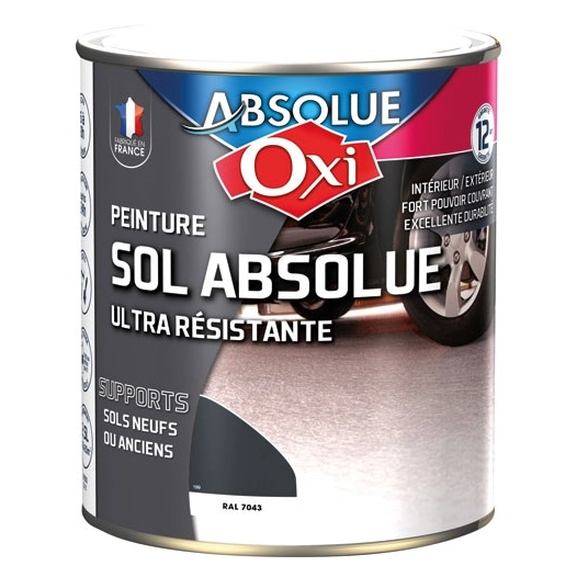 Sol absolue 2.5l gris carbone RAL7043 - OXI