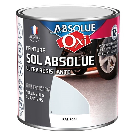 Sol absolue 0.5l gris clair RAL7035 - OXI