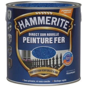 Peinture Hammerite fer martelé 2.5l gris argent - JULIEN