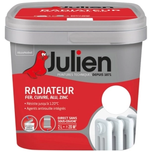 Peinture radiateur phase aqueuse satin 2l blanc - JULIEN