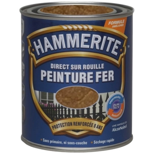 Peinture Hammerite fer martelé 0.25l cuivre 070707 - JULIEN