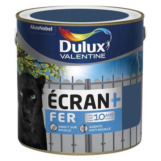 Peinture Ecran fer brillant 2l marine - DULUX VALENTINE