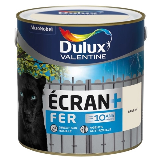 Peinture Ecran fer brillant 2l blanc crème - DULUX VALENTINE