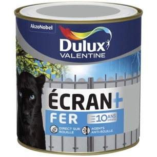 Peinture Ecran fer brillant 0.5l gris franc - DULUX VALENTINE