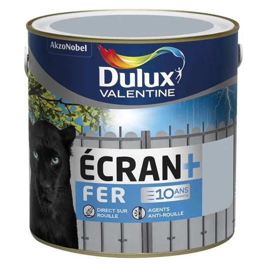 Peinture Ecran fer brillant 2l gris acier - DULUX VALENTINE