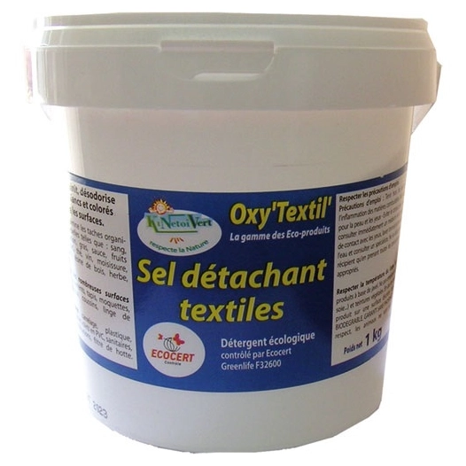 Sel détachant écologique Oxy textil 1kg - KINETOIVERT
