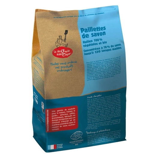 Paillettes de savon huiles bio 1kg - LA DROGUERIE ECOLOGI