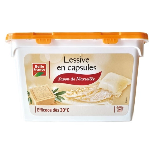 Lessive en capsules Belle France savon Marseille x21 caps - BELLE FRANCE