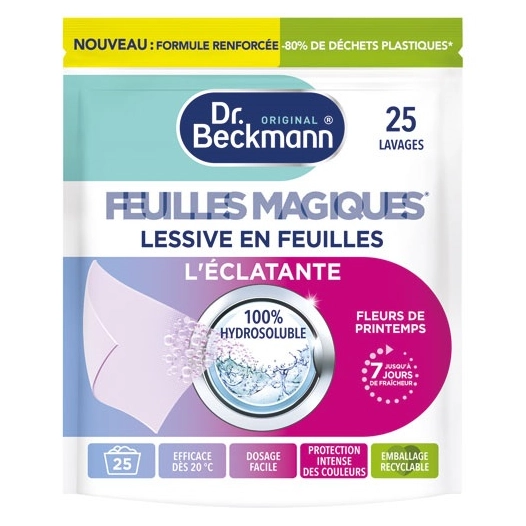 lessive feuilles l'éclatante pour vêtment coloré 25 lavages. - DR BECKMANN