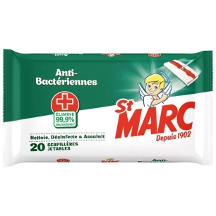 Serpillières jetables antibactériennes x20 St Marc - ST MARC