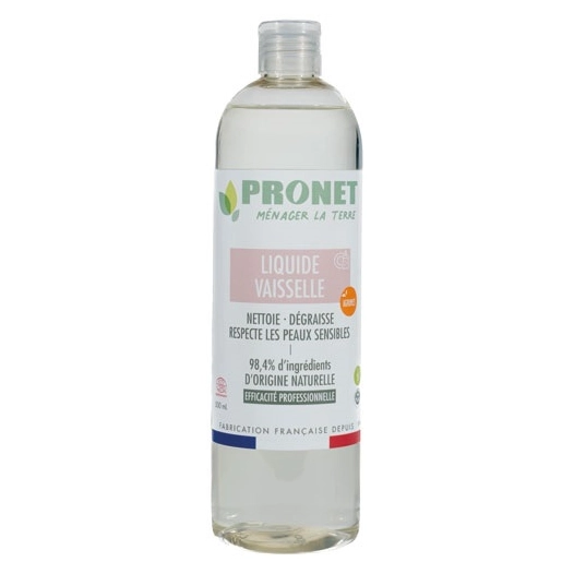 Liquide vaisselle main peau sensible agrume ecocert 500ml - PRONET NATURE