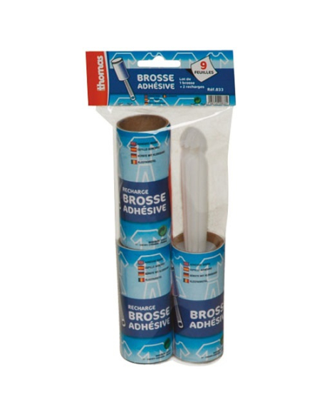 Brosse adhésive + 2 recharges 9 feuilles - THOMAS