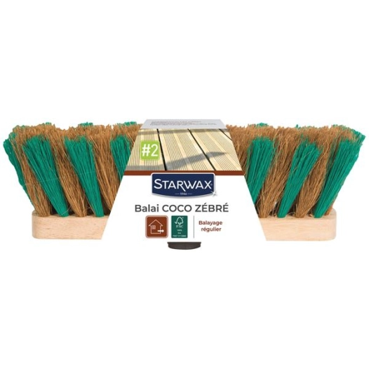 Balai coco zebre exterieur - STARWAX