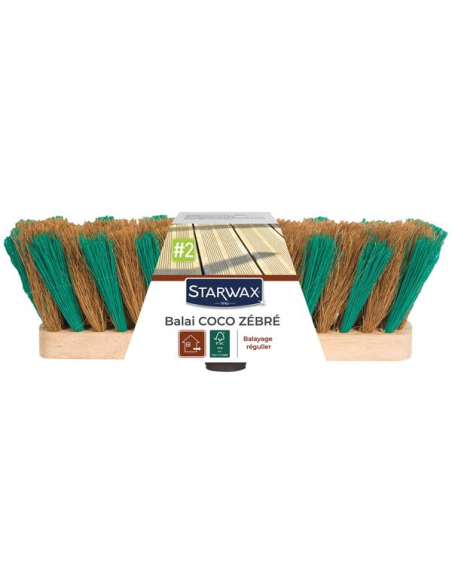 Balai coco zebre exterieur - STARWAX