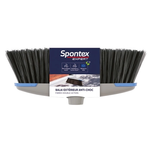 Balai extérieur antichoc fibres double action - SPONTEX EXPERT