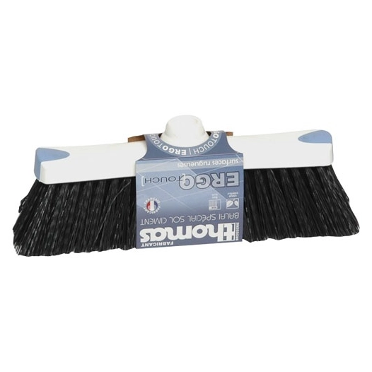 Balai fibre noire dure renfort bleu gamme ergotouch - THOMAS