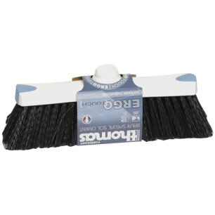 Balai fibre noire dure renfort bleu gamme ergotouch - THOMAS