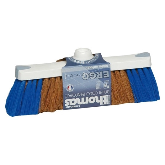 Balai coco moustache renfort bleu ergotouch - THOMAS