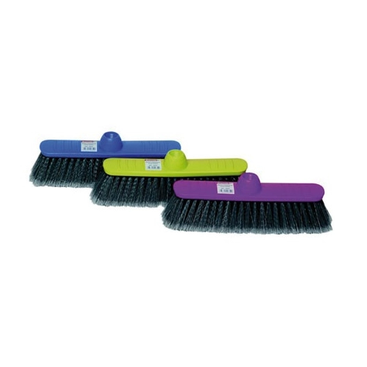 Balai droit fleuré pvc ondulé coloris assortis s63 - THOMAS