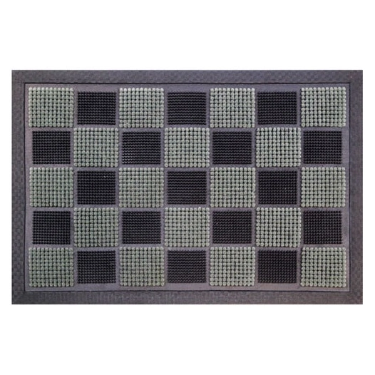 Tapis picot floqué 40x60 noir/gris - IDMAT