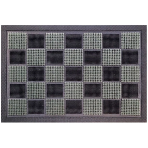 Tapis picot floqué 40x60 noir/gris - IDMAT