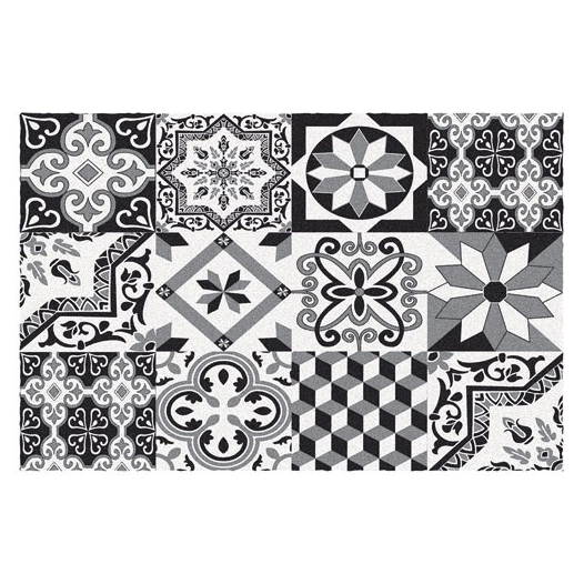 Tapis boston carreaux ciment 40x60cm - IDMAT