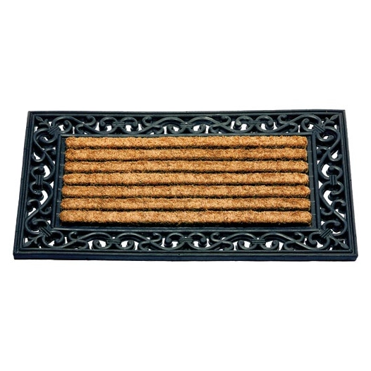 Tapis Coral en coco forme rectangle 45 x 75 cm - IDMAT