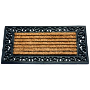 Tapis Coral en coco forme rectangle 45 x 75 cm - IDMAT