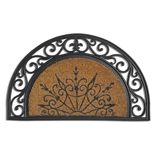 Tapis Coral en coco forme demi-lune 45 x 75 cm - IDMAT