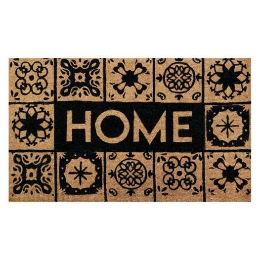 Tapis coco naturel 45x75cm épaisseur 35mm home carreau - IDMAT