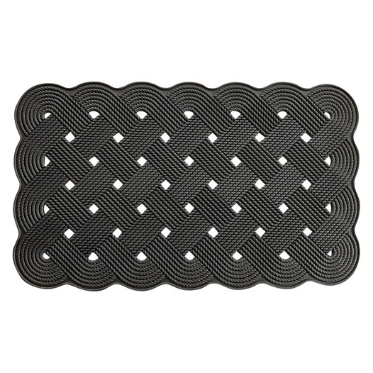 Tapis tresse caoutchouc épaisseur 6mm 45x75cm - IDMAT