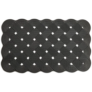 Tapis tresse caoutchouc épaisseur 6mm 45x75cm - IDMAT