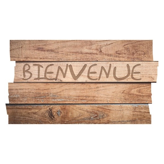 Boston découpe planche bienvenue brun 40x70 cm - IDMAT