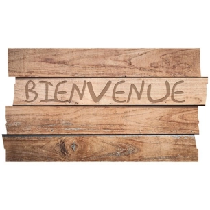 Boston découpe planche bienvenue brun 40x70 cm - IDMAT