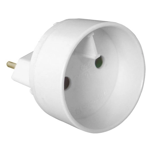 Adaptateur mâle 6A en Femelle 16A blanc - ZENITECH