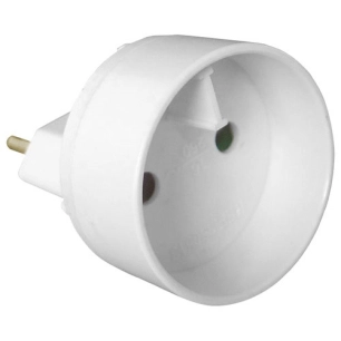 Adaptateur mâle 6A en Femelle 16A blanc - ZENITECH