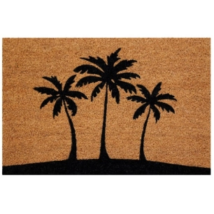 Tapis coco naturel/pvc 40x60cm épaisseur 15 mm palmiers - IDMAT