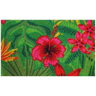 Tapis coco naturel hibiscus 45x75cm - IDMAT