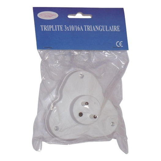 Triplite 3x16a de face triangle sc - SATIPLUGS FRANCE